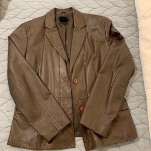 EUC leather blazer.